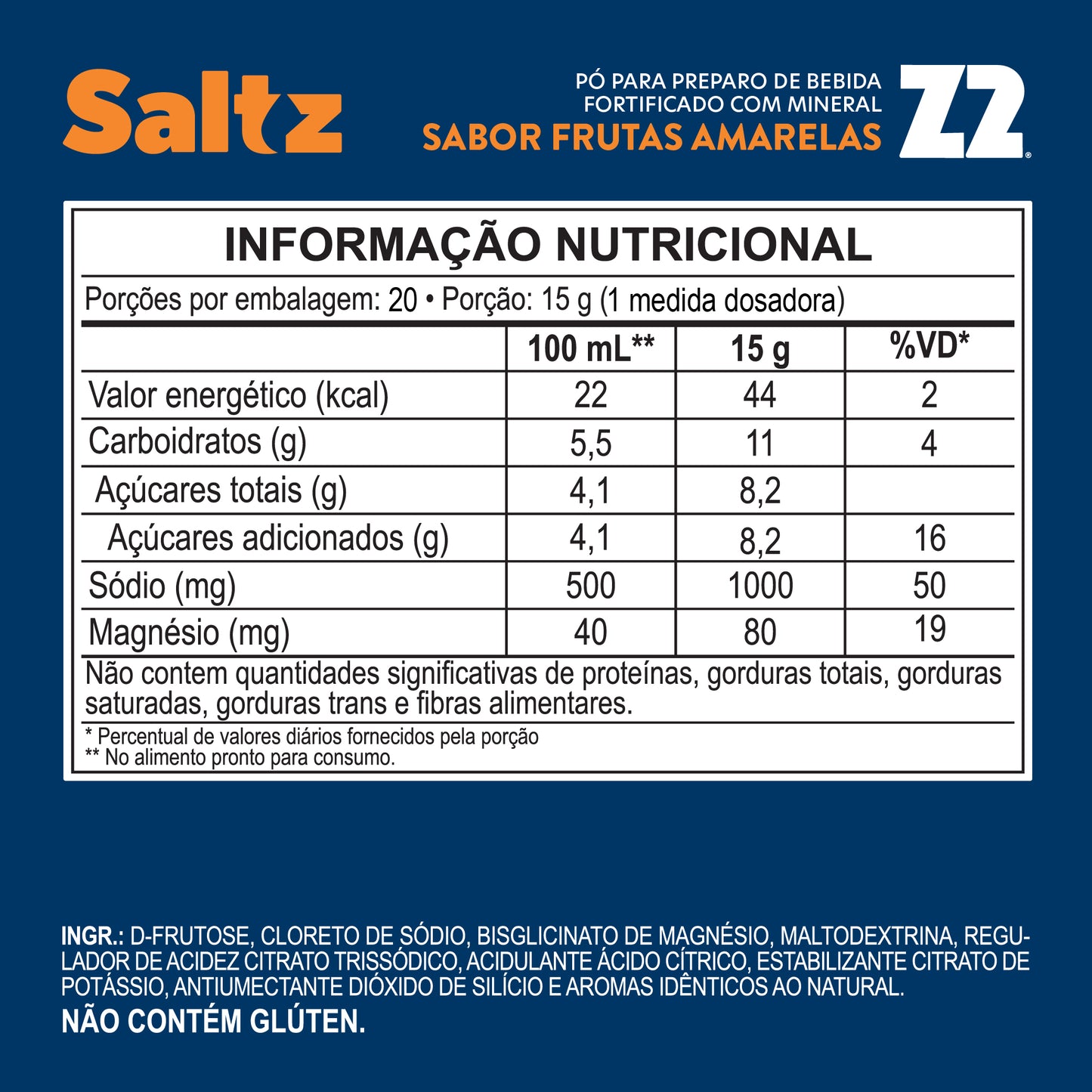 Saltz 1000 Z2 Frutas Amarelas | Pote 300g