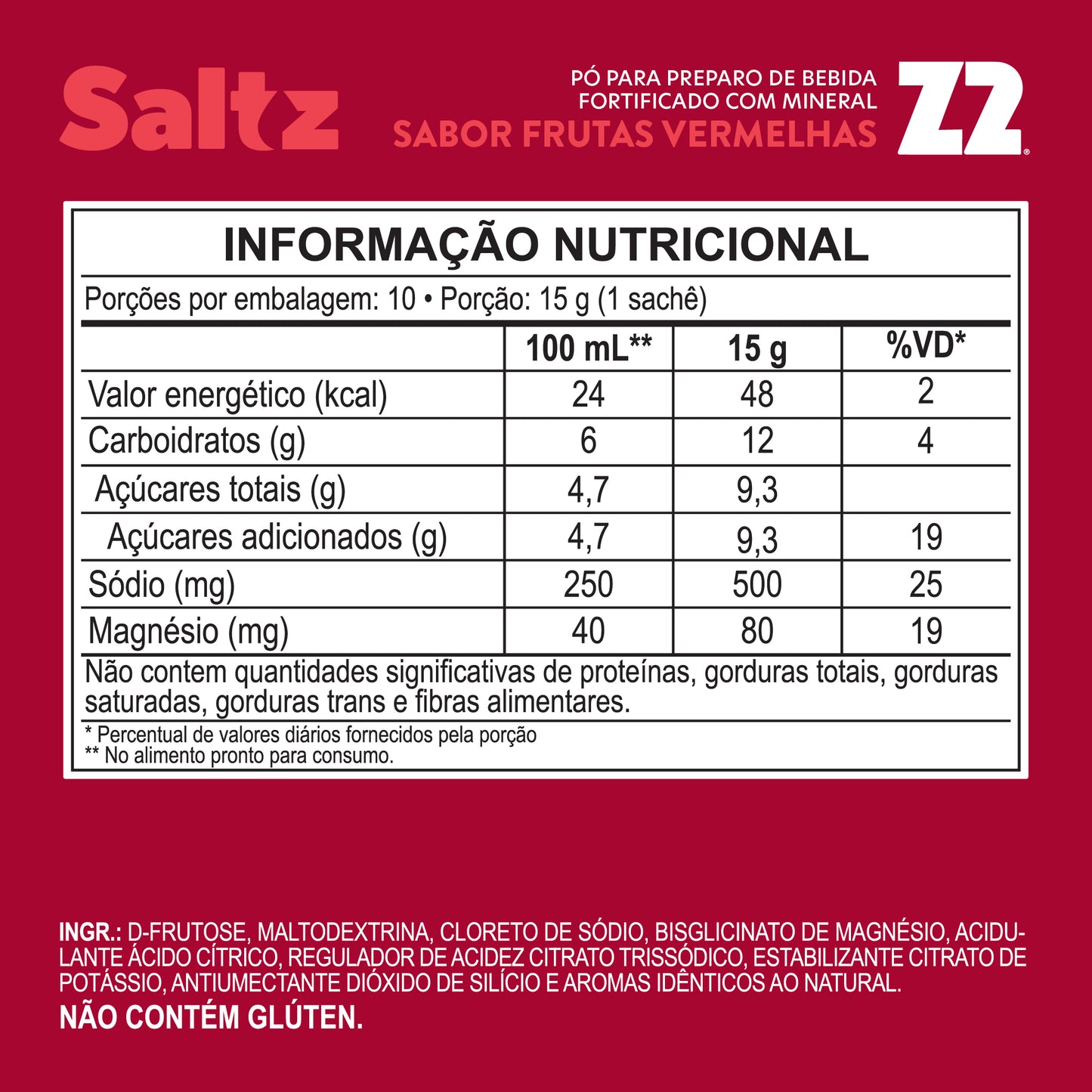 Saltz 500 Z2 Frutas Vermelhas | Box 10un