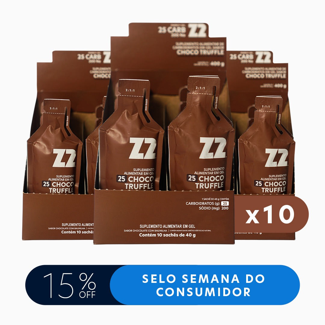 Master Pack Energy Gel Z2 Choco Truffle | Caixa com 10 displays (100 géis)