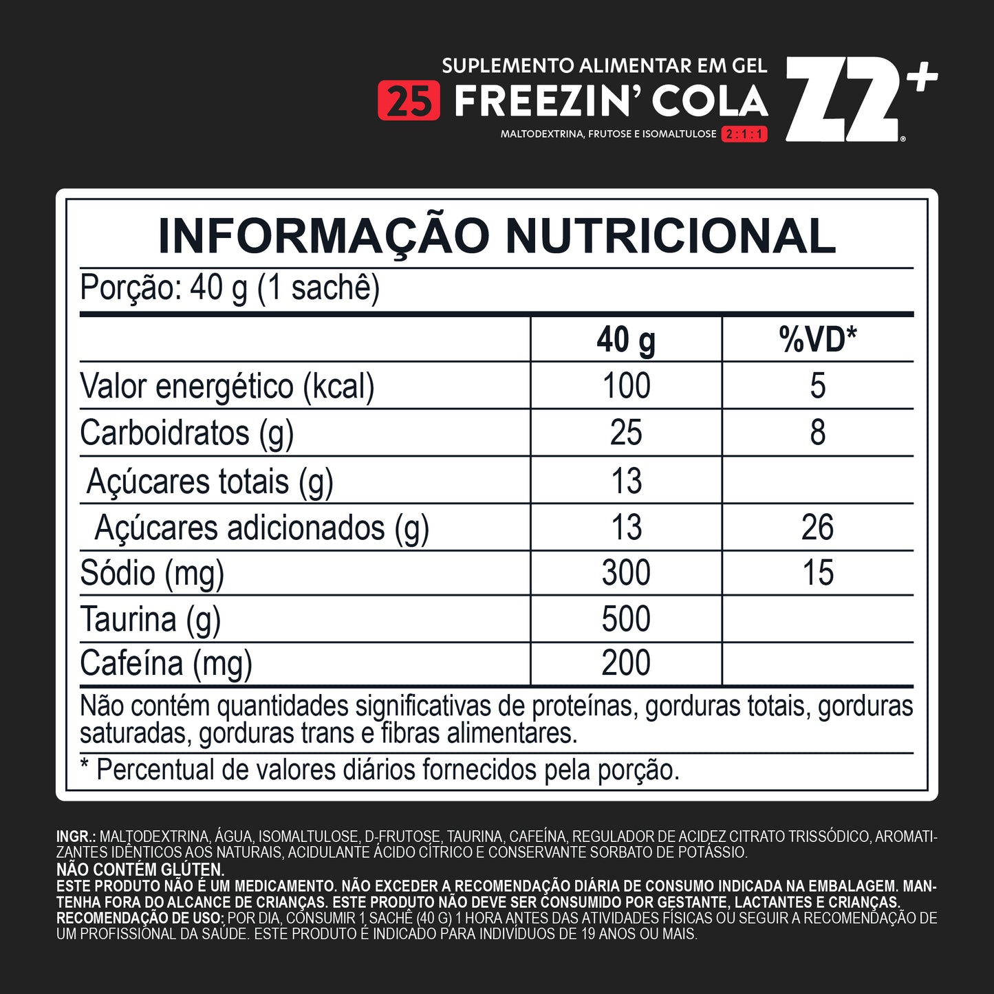 Energy Gel Z2+ Freezin Cola | Display 5un