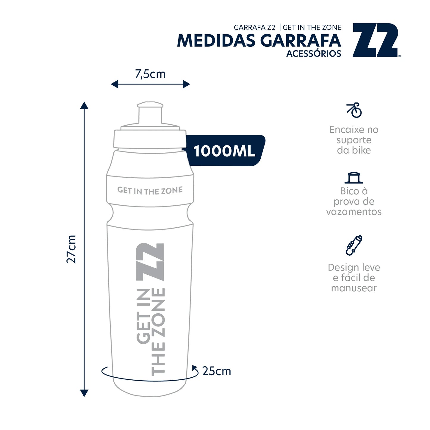 Garrafa Z2 | Get In The Zone 1000ml