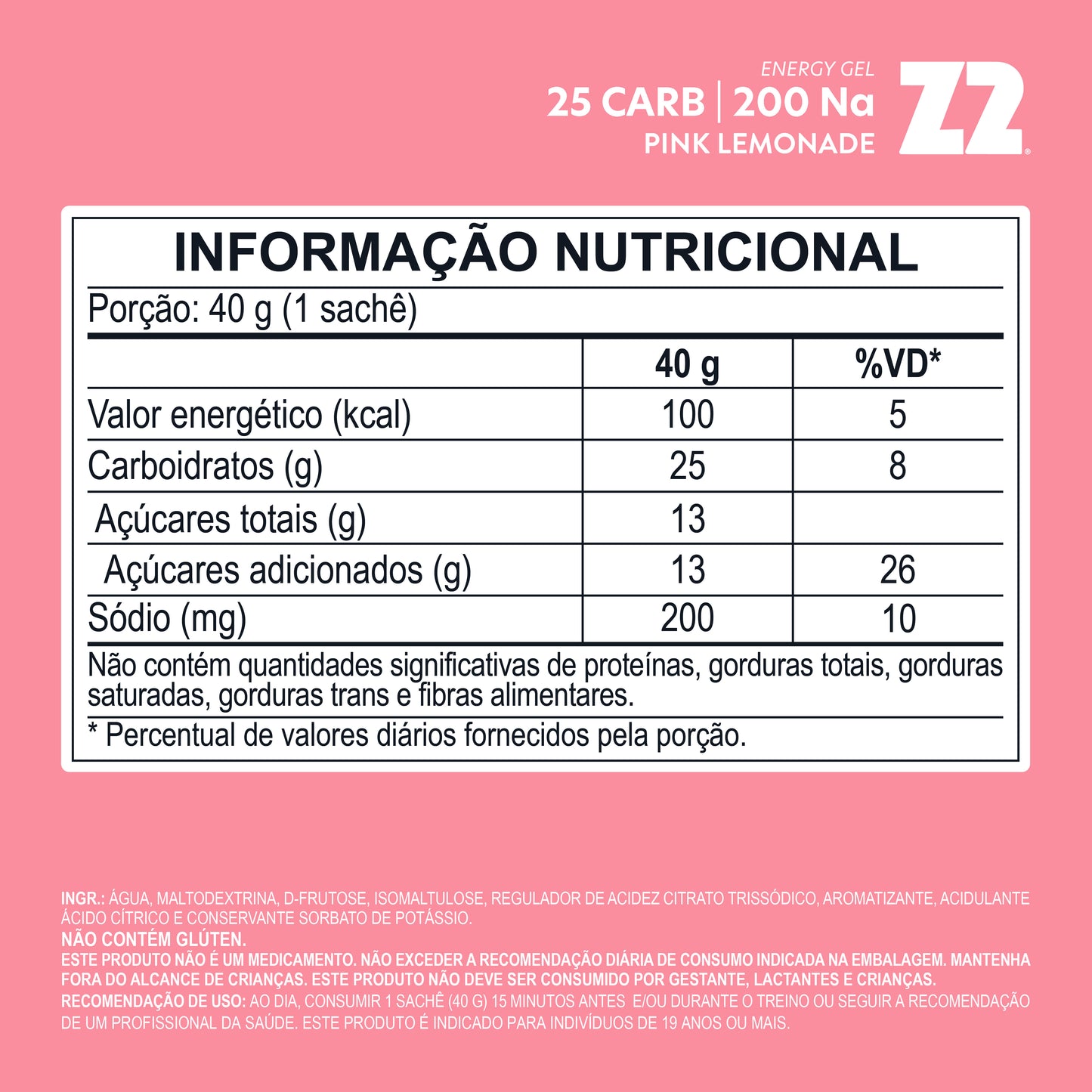 Energy Gel Z2 Pink Lemonade | Display 10un