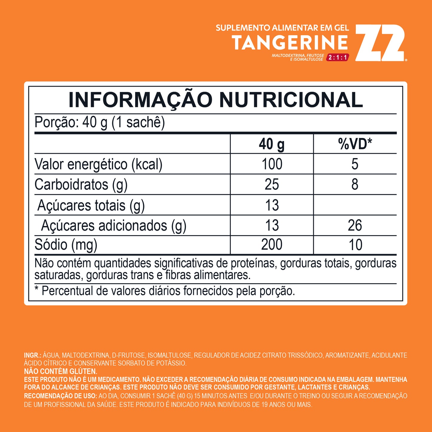 Energy Gel Z2 Tangerine | Display 10un