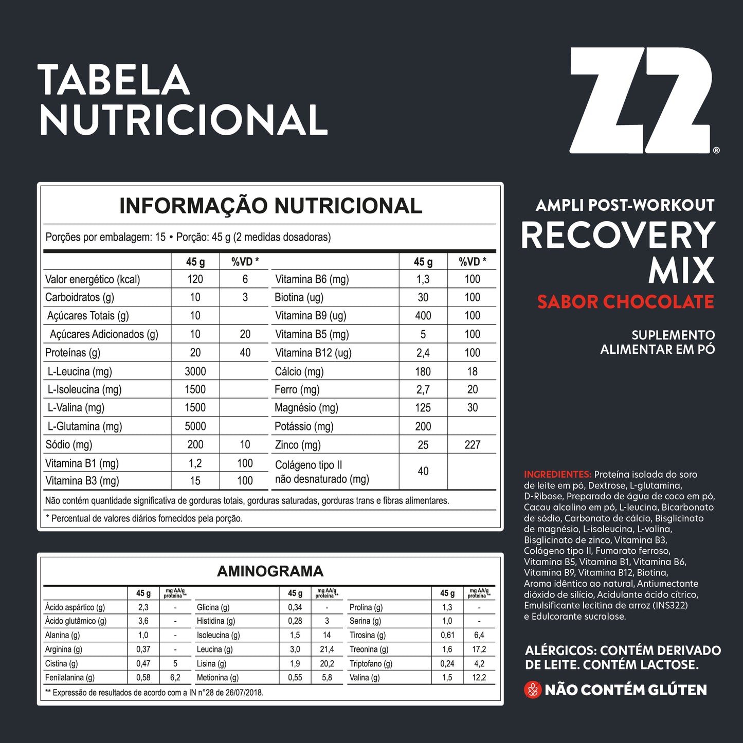 Recovery Mix - Ampli Post-Workout - Chocolate | 675g