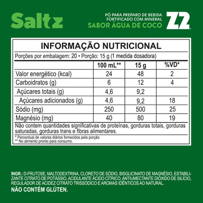 Saltz 500 Z2 Água de Coco | Pote 300g