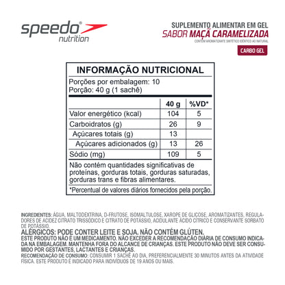 Energy Gel Speedo PWRD by Z2 Maçã Caramelizada | Display 10 Sachês