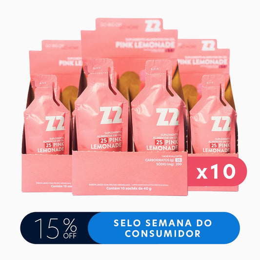 [Master Pack] Energy Gel Z2 Pink Lemonade | Caixa com 10 displays (100 géis)