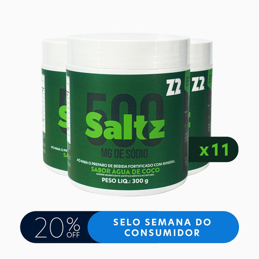 Master Pack Saltz 500 Z2 Água de Coco | Caixa com 11 potes 300g