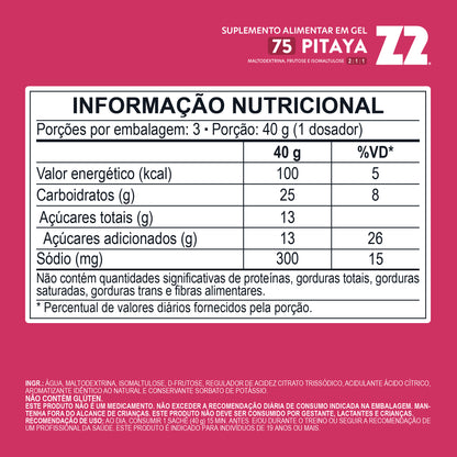 MasterPack Energy Gel Z2 Pitaya 75Carb | Caixa com 20u Flask 120ml