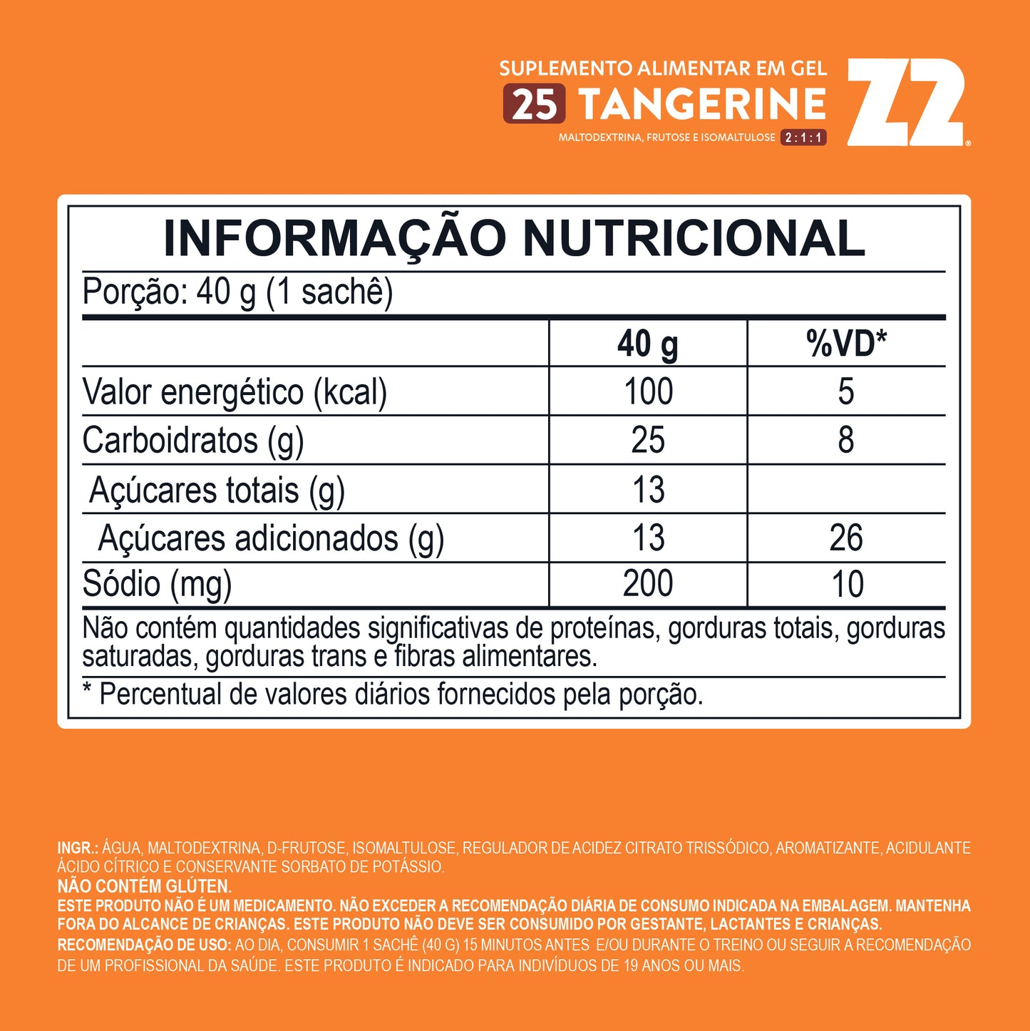 Energy Gel Z2 Tangerine | Display 10un