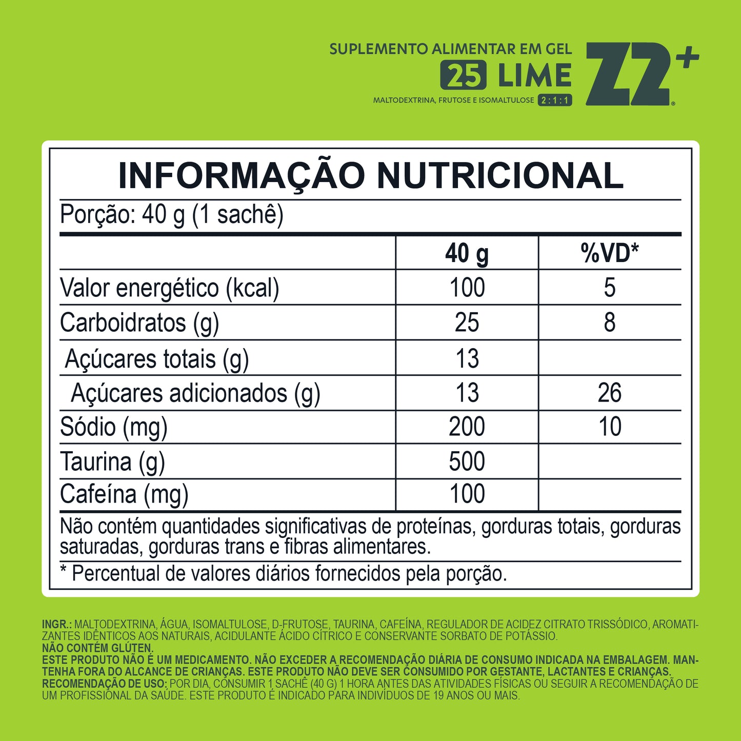 Energy Gel Z2+ Lime | Display 5un