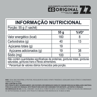 Energy Gel Z2 Original 40 Carb | Display 10un