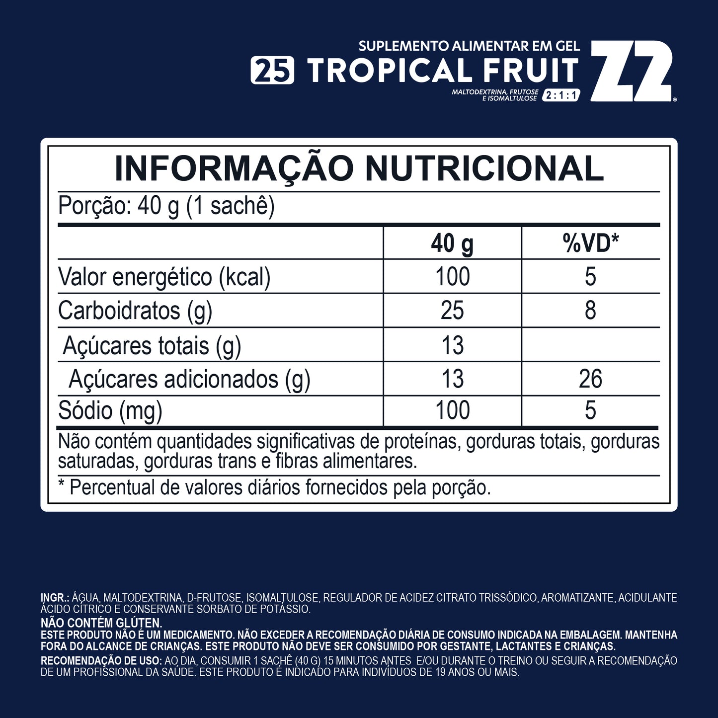 Energy Gel Z2 Tropical Fruit | Display 10un