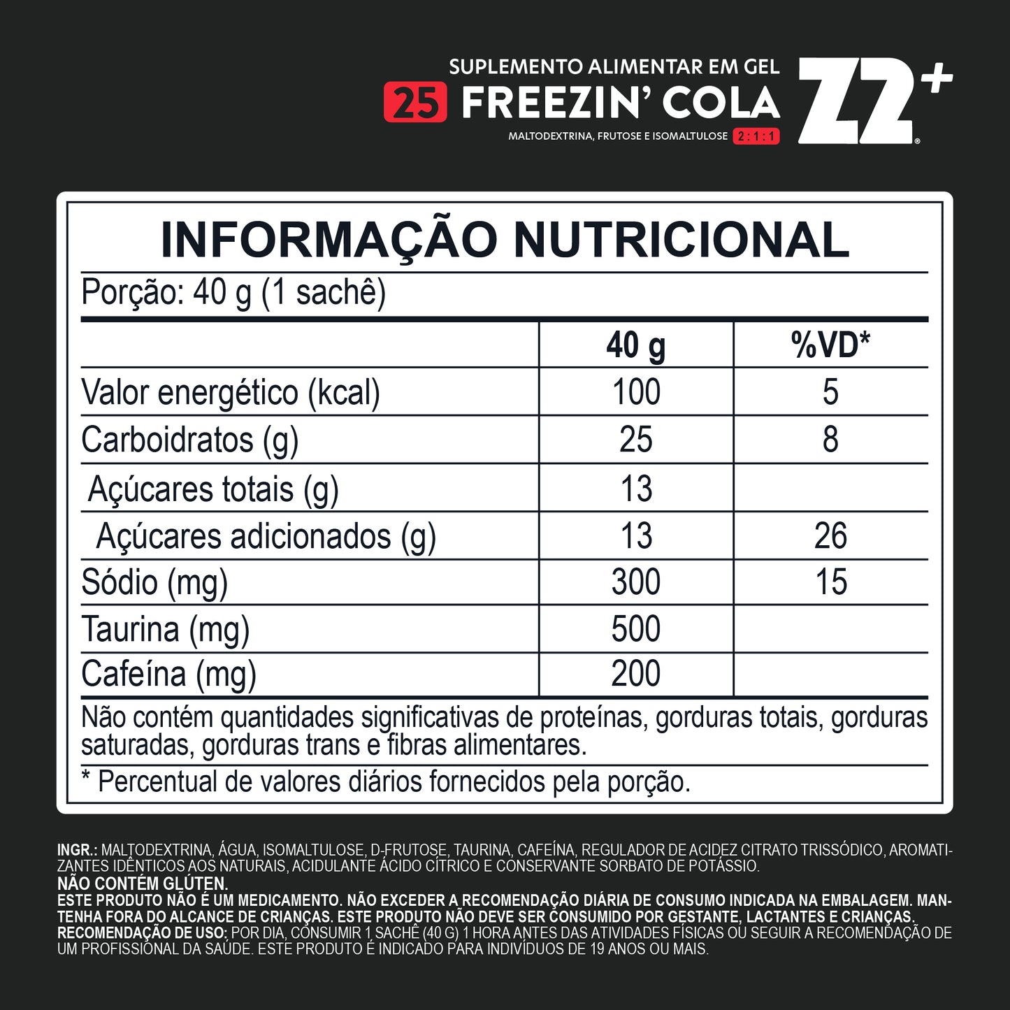 Energy Gel Z2+ Freezin' Cola | Display 10un