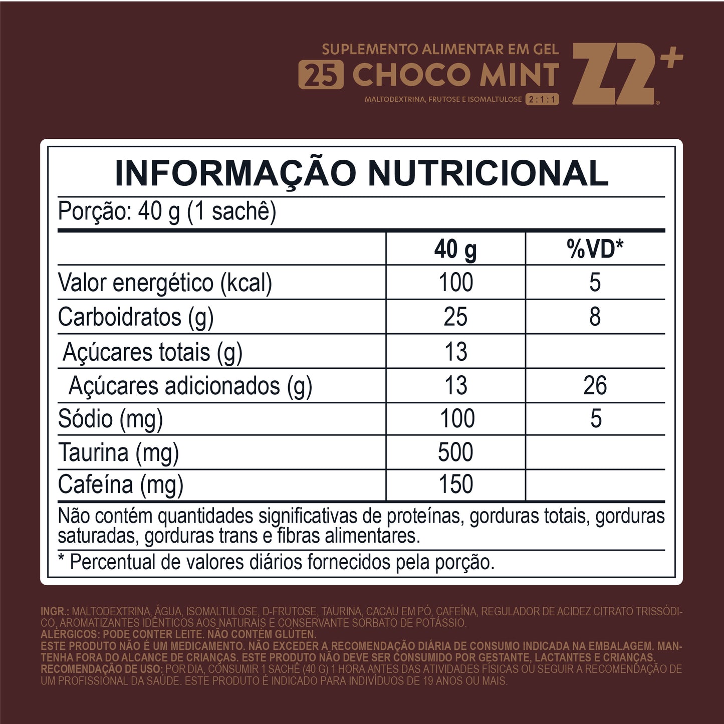 Energy Gel Z2+ Choco Mint | Display 10un