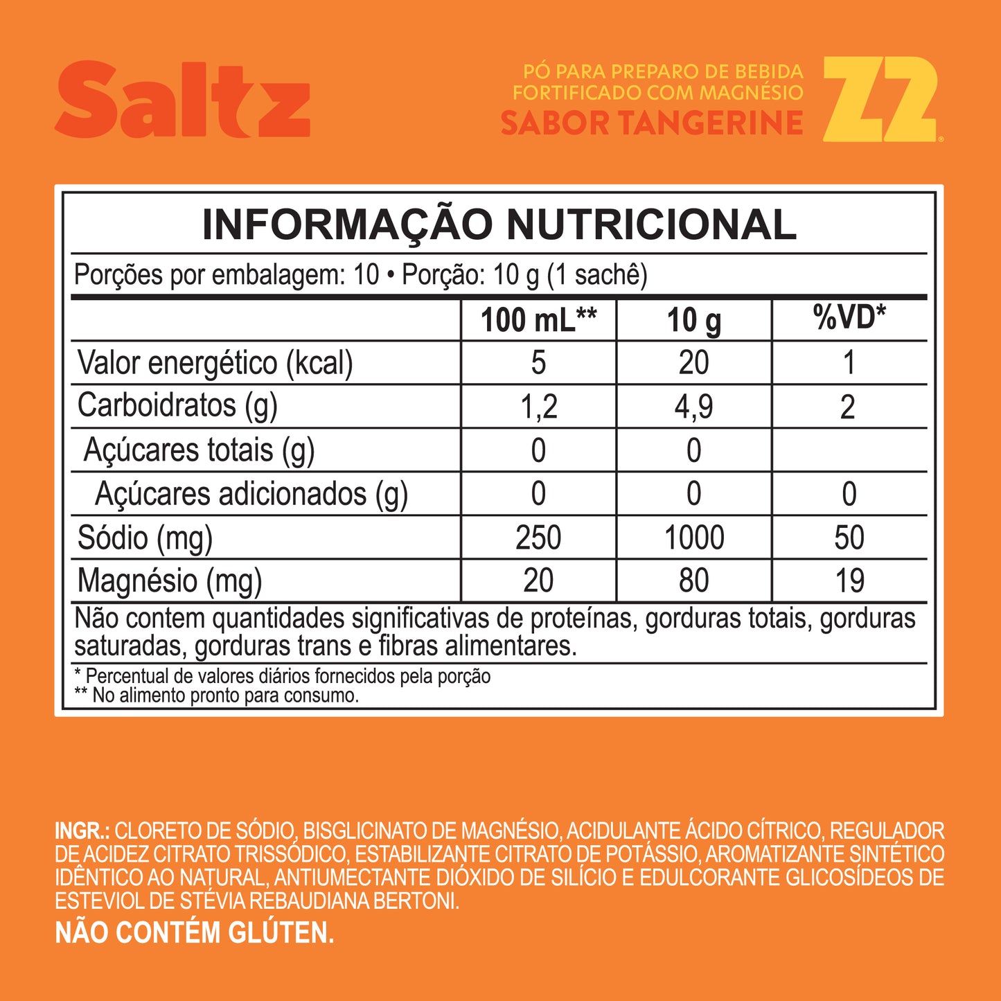 Saltz 1000 Z2 Tangerina | Box 10un