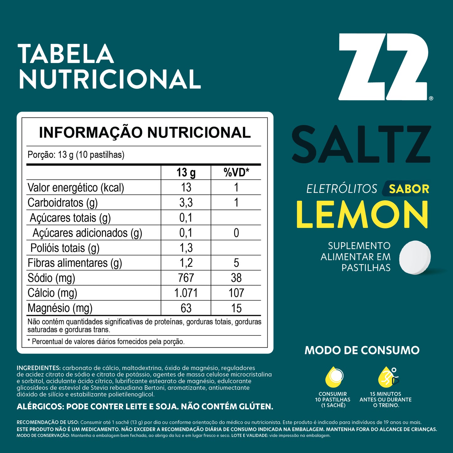 Saltz Pastilha Z2 Lemon | Display 10un