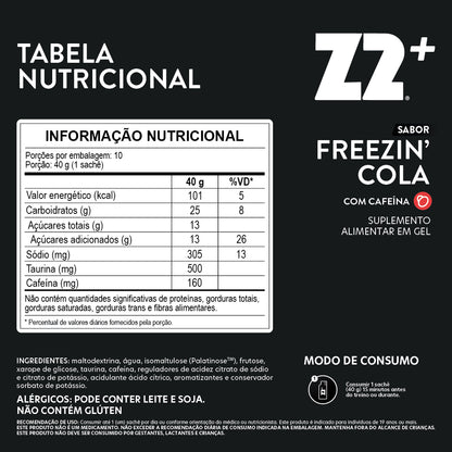 Energy Gel Z2+ Freezin' Cola Display 10 Sachês