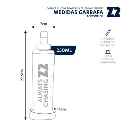 Garrafa Dobrável Soft Flask de Silicone 250ml | Z2 Always Chasing