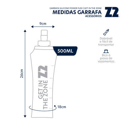 Garrafa Dobrável Soft Flask de Silicone 500ml | Z2 Get In The Zone