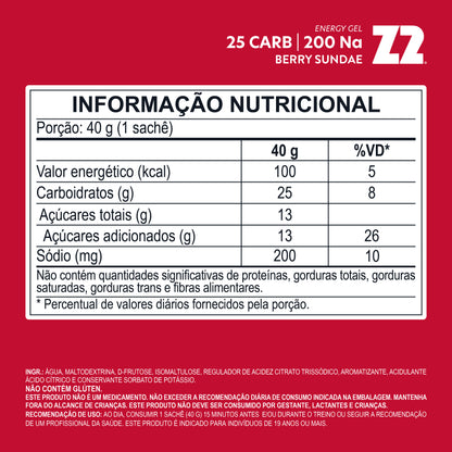 Energy Gel Z2 Berry Sundae | Display 10un