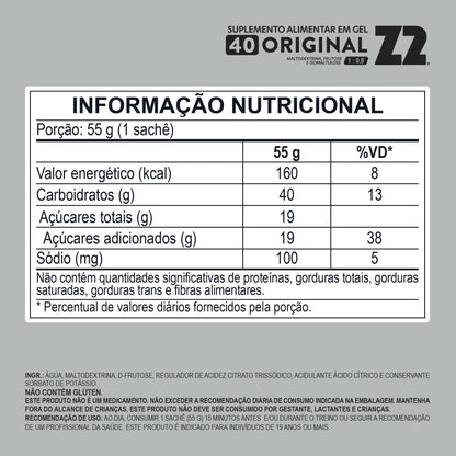 Energy Gel Z2 Original 40 Carb | Display 10un
