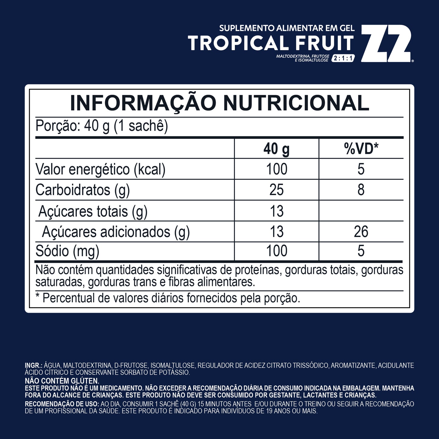 Energy Gel Z2 Tropical Fruit | Display 10un